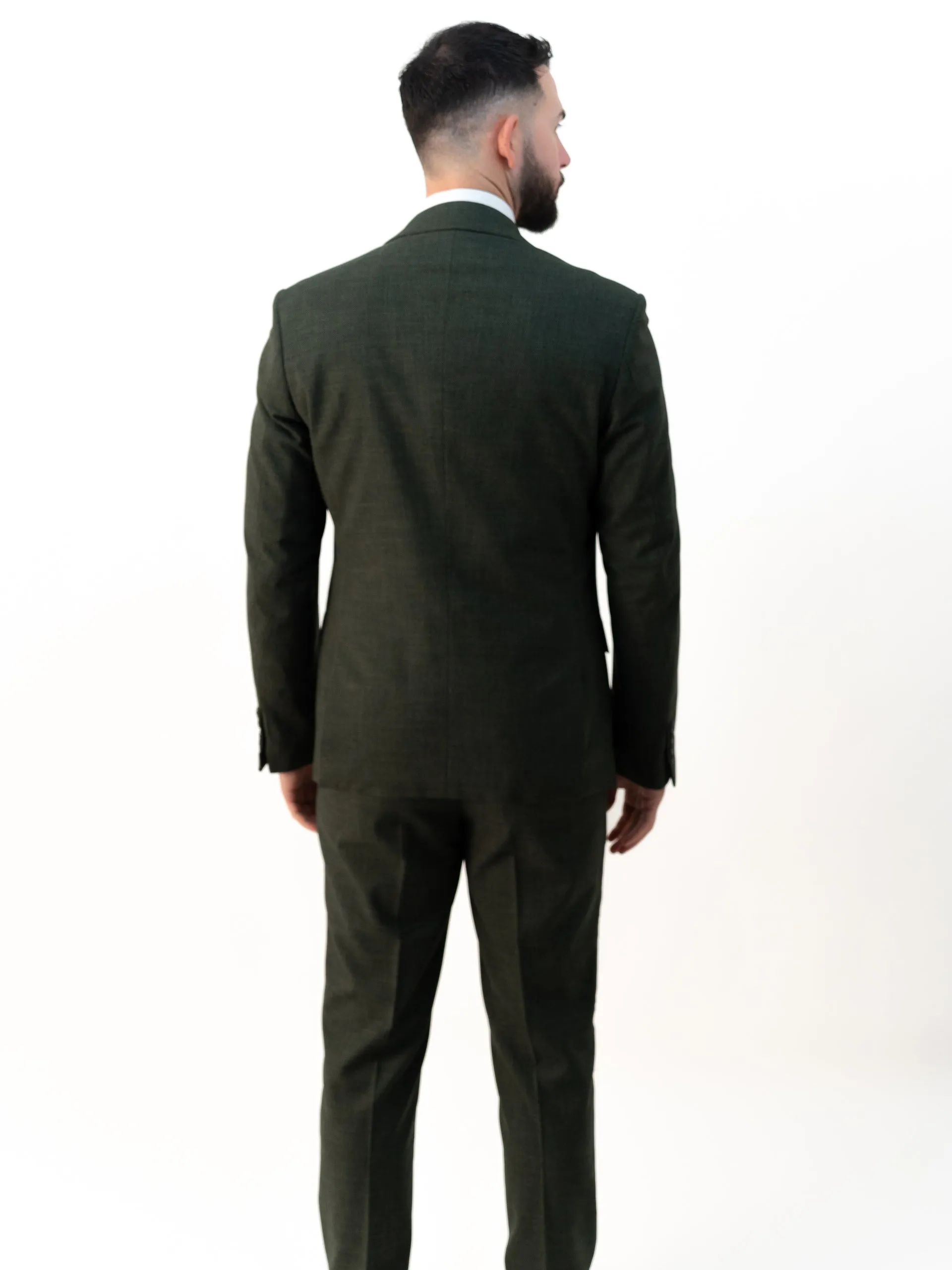 Paolo Sage Green Double Breasted Three Piece Suit