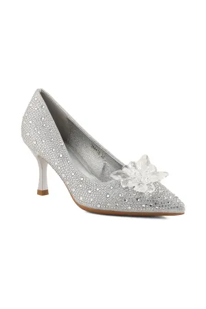 Party Wear Court Shoes I44416-Silver