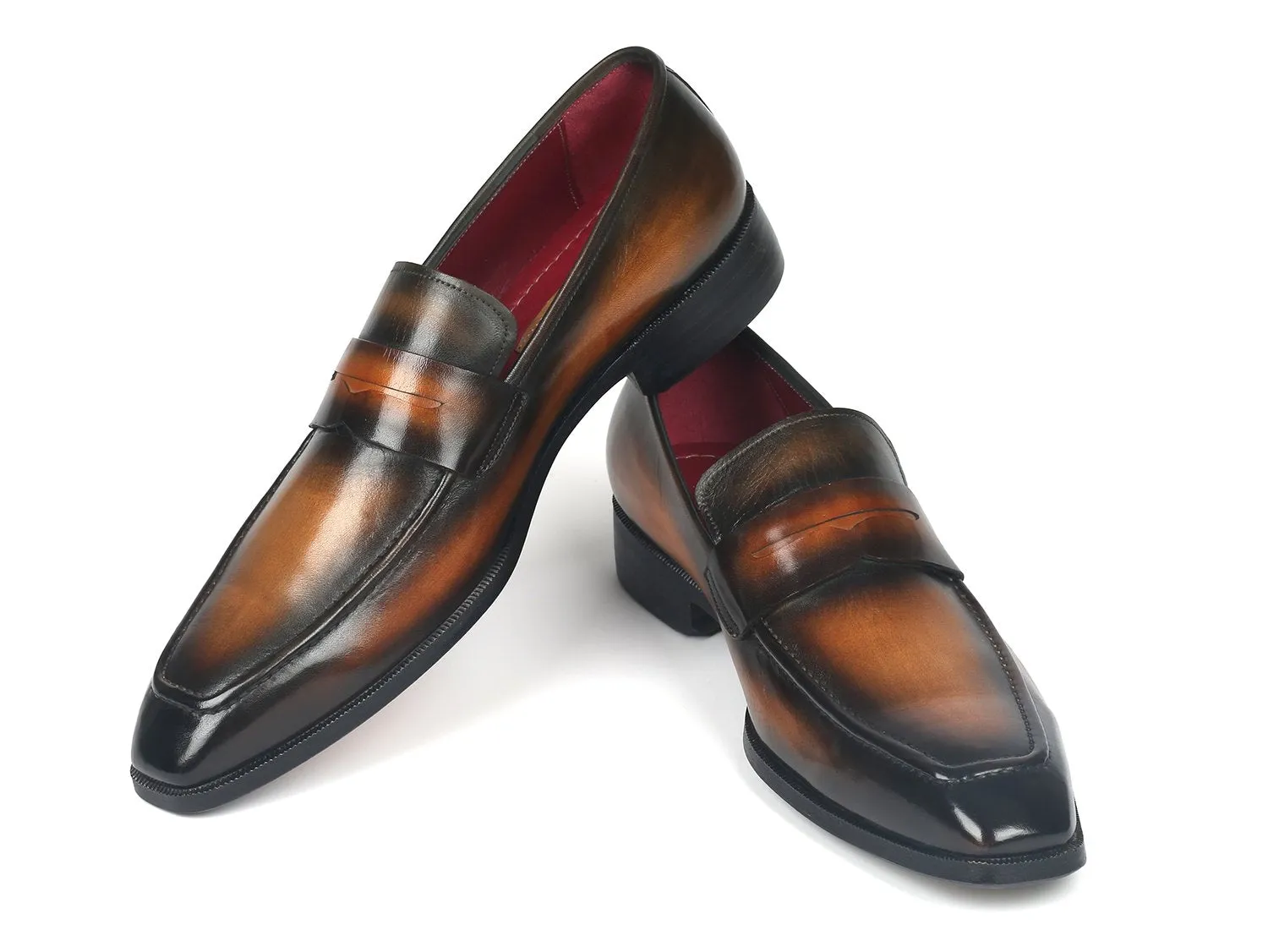 Paul Parkman Olive Brown Penny Loafers