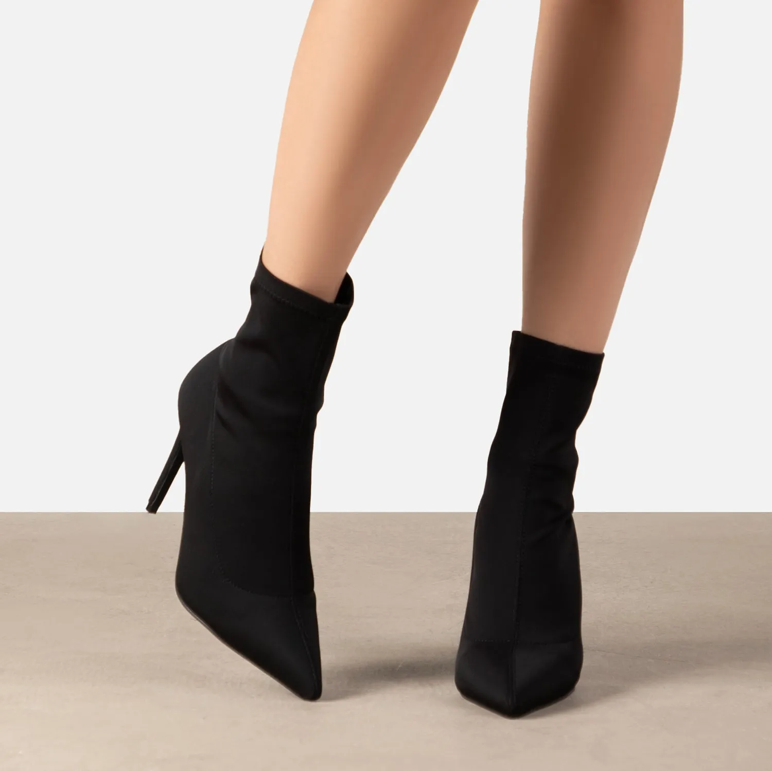 RAID Prisma Ankle Boots in Black Lycra