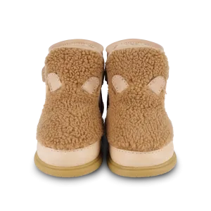 Roumi Shoes | Teddy Bear | Light Maple Curly Faux Fur