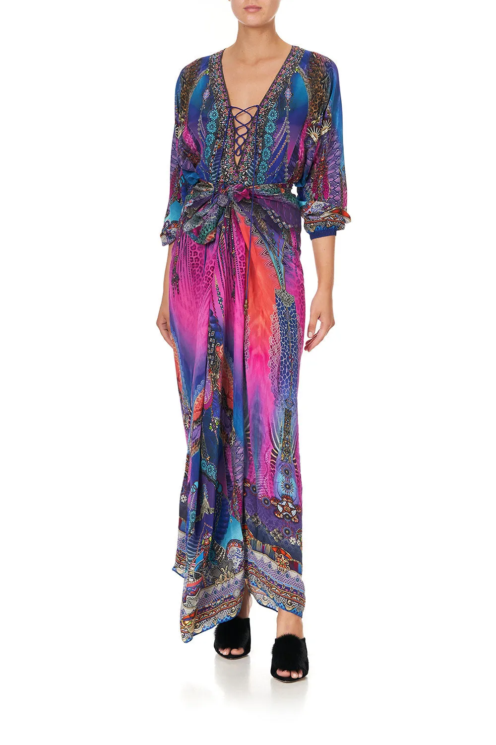 ROUND NECK KAFTAN MIDNIGHT MADNESS