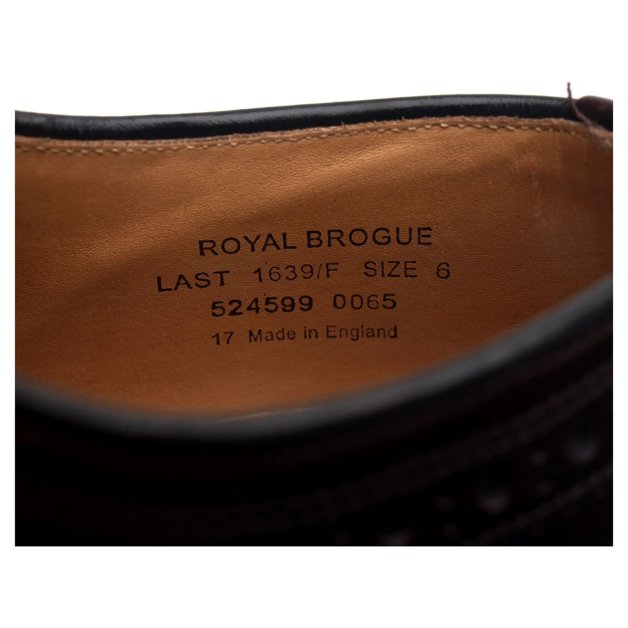 'Royal Brogue' Burgundy Leather Derby Brogues UK 6 F