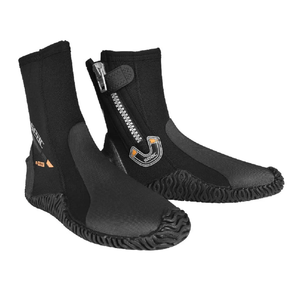 SEAC Basic HD 5mm Neoprene Scuba Boots with Side Zipper