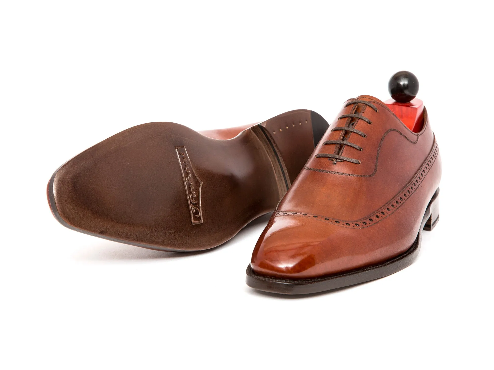 Sebastien - MTO - Auburn Calf - LPB Last - Single Leather Sole