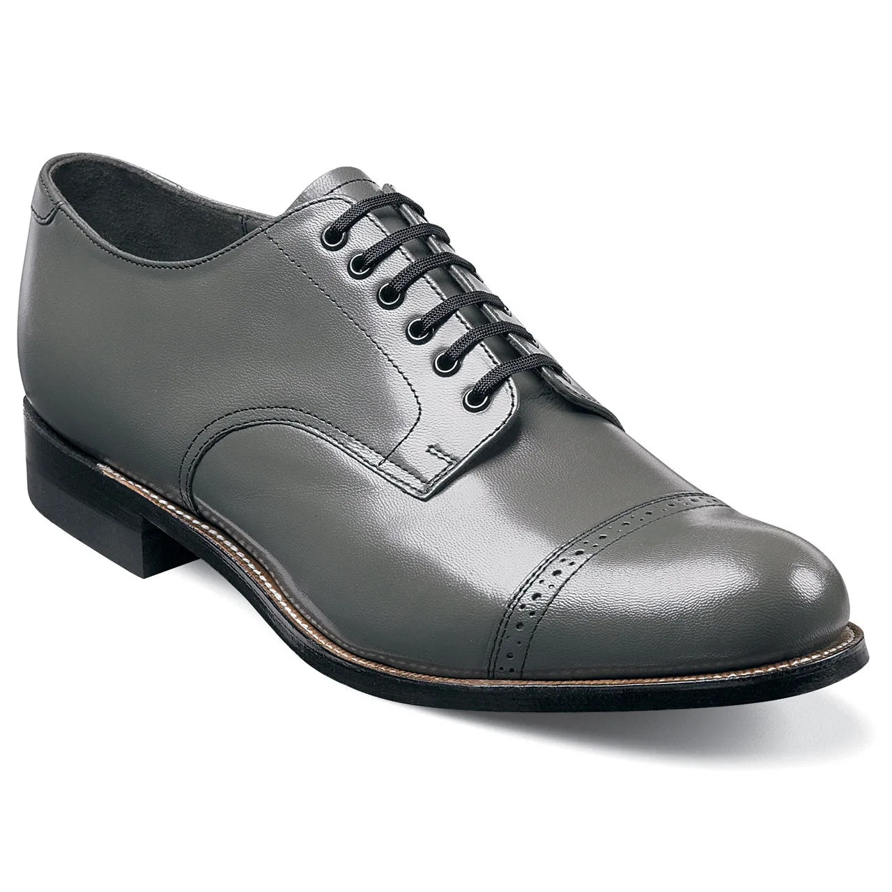 Stacy Adams Madison Gray Kidskin Leather Oxfords