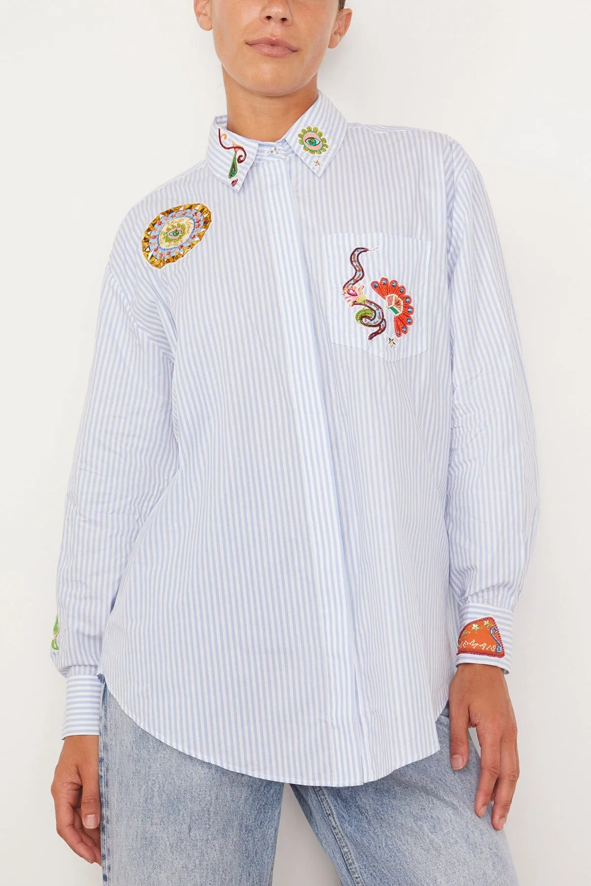 Strike Patchwork Shirt in Stripe