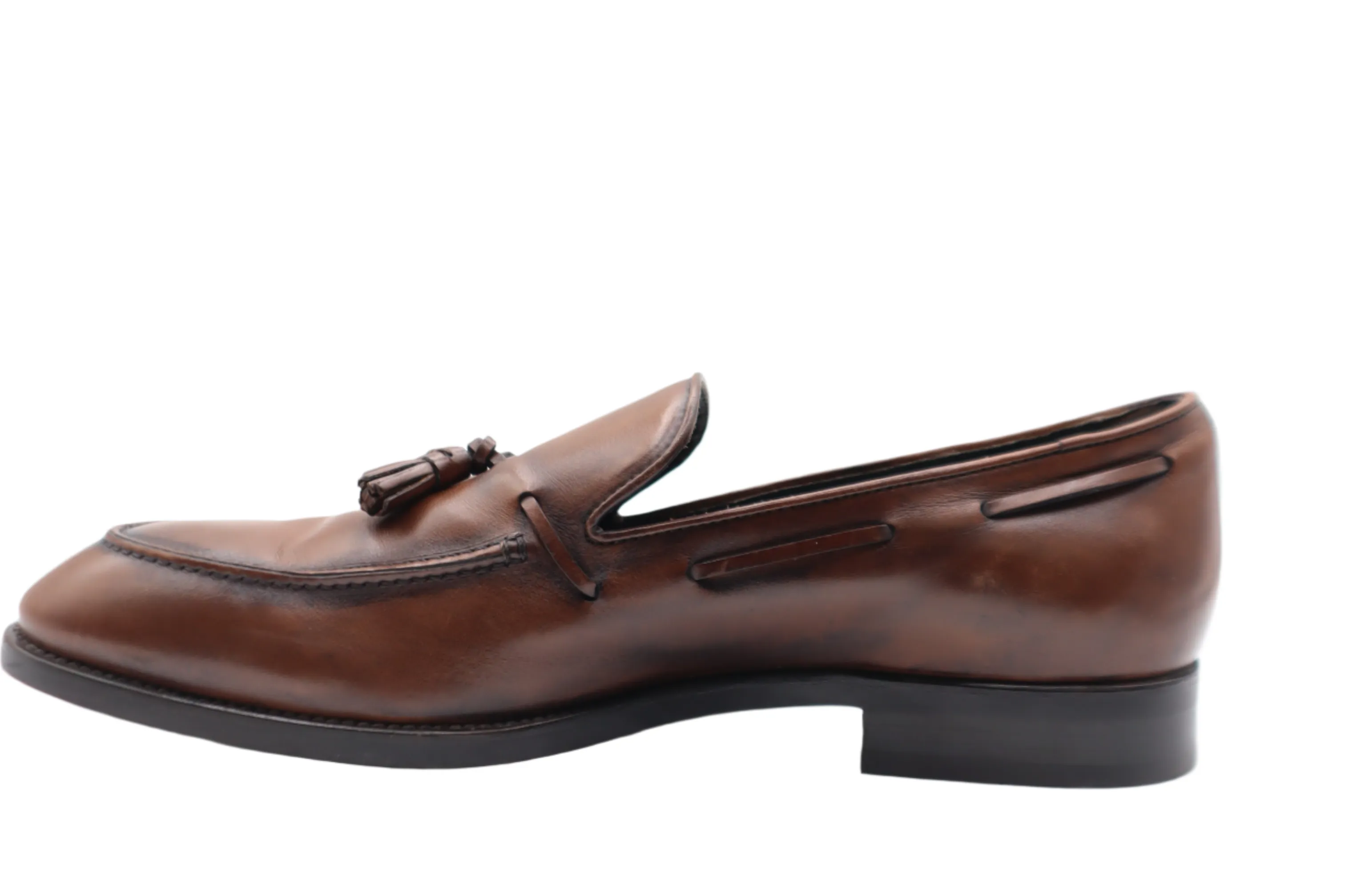 Tods Mens Brown Tassled Penny Loafers