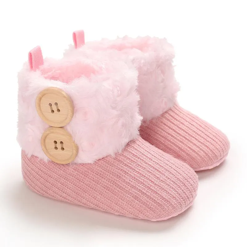 Warm Plush Boots - Pink