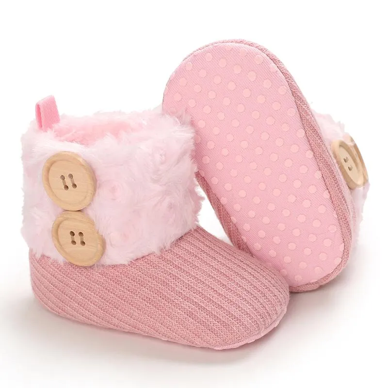 Warm Plush Boots - Pink