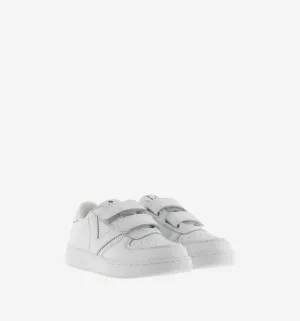 White leather tiempo straps sneakers