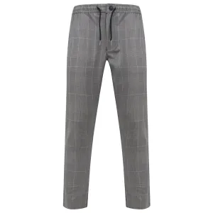 Whitelaw Smart Jogger Trousers In Grey Check