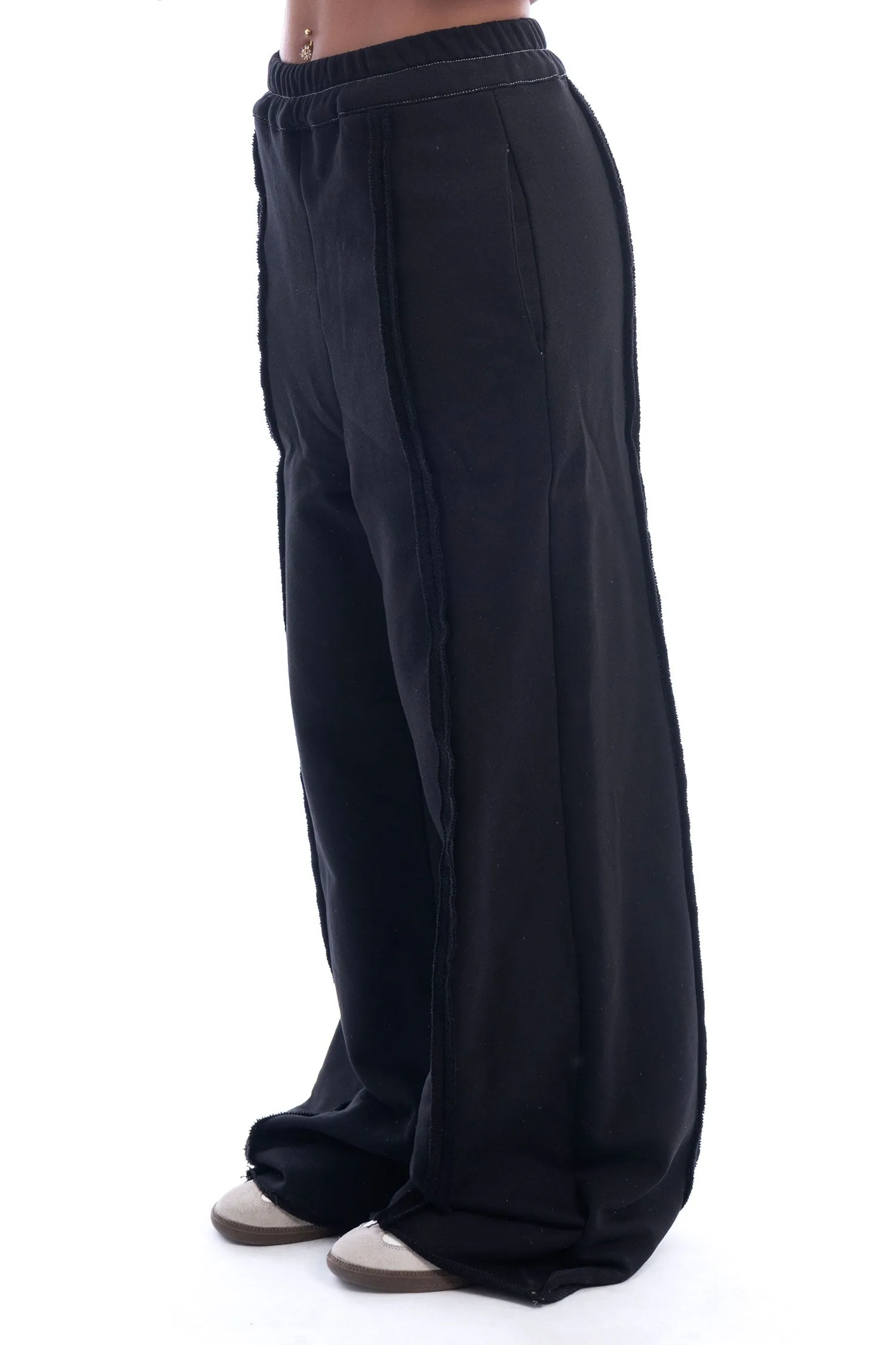 Wide Leg Cotton Sweatpants - Mitcha Label