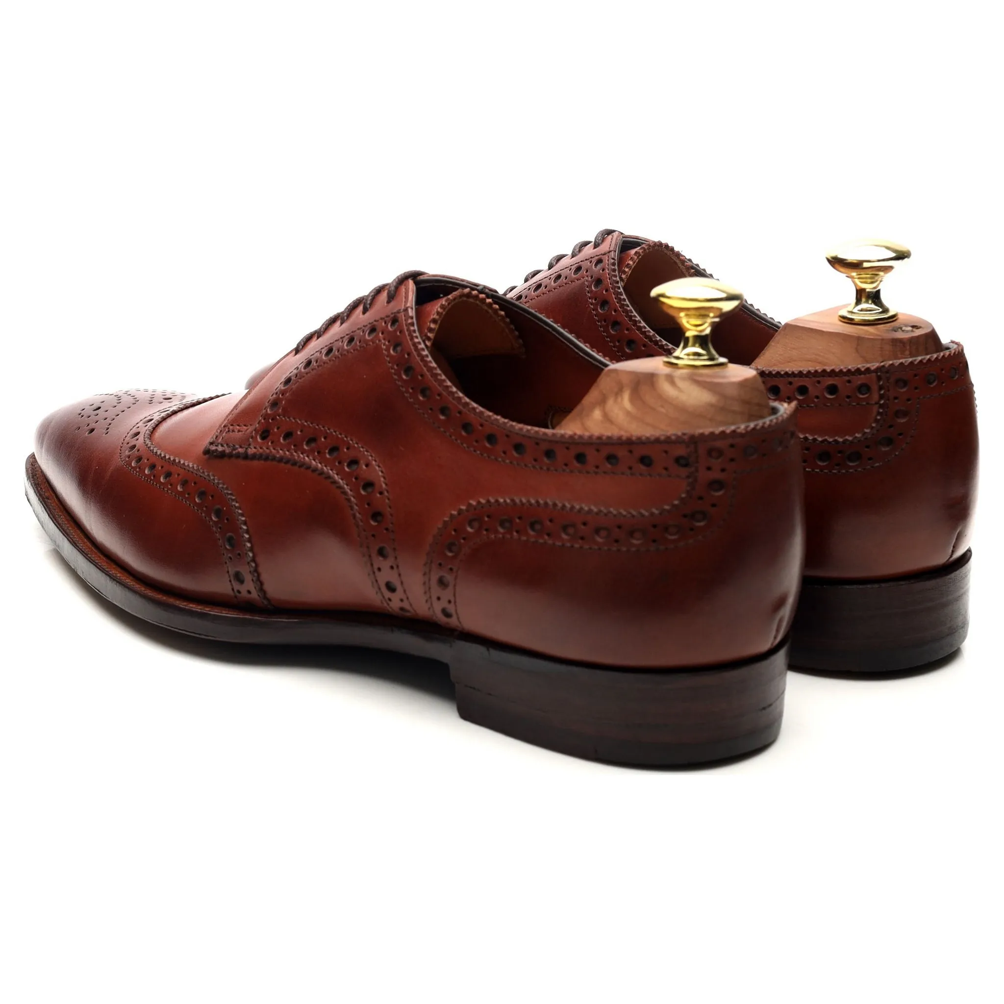 Wildsmith 'Covent' Tan Brown Leather Derby Brogues UK 7 F