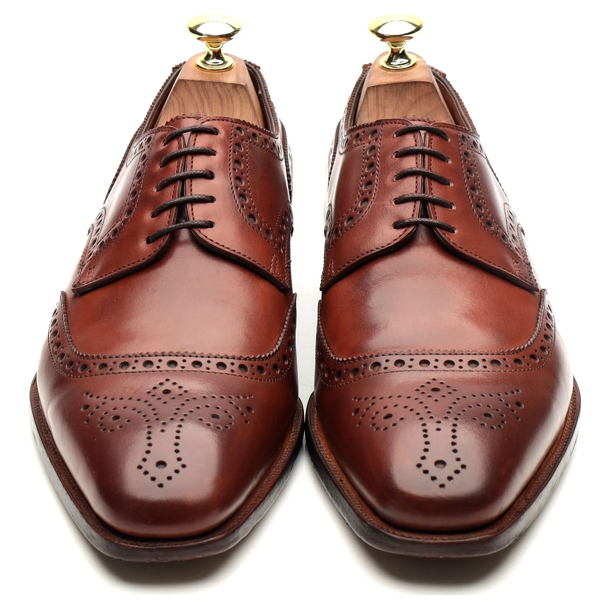 Wildsmith 'Covent' Tan Brown Leather Derby Brogues UK 7 F