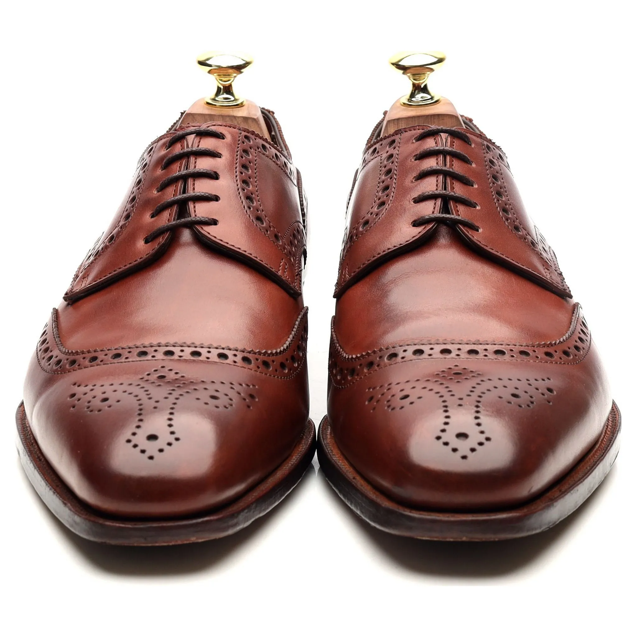 Wildsmith 'Covent' Tan Brown Leather Derby Brogues UK 7 F