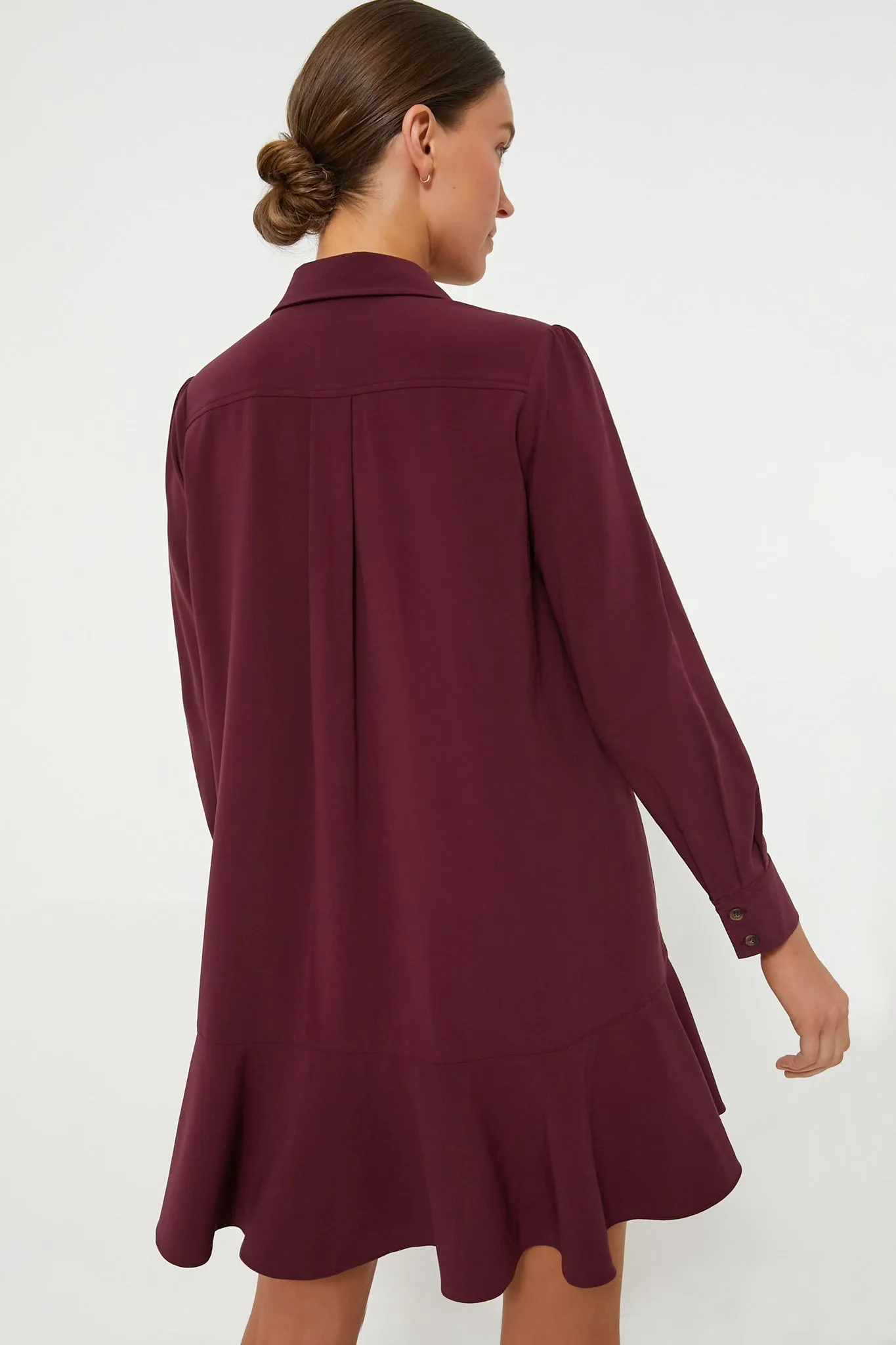 Winetasting Crepe Callahan Shirt Dress