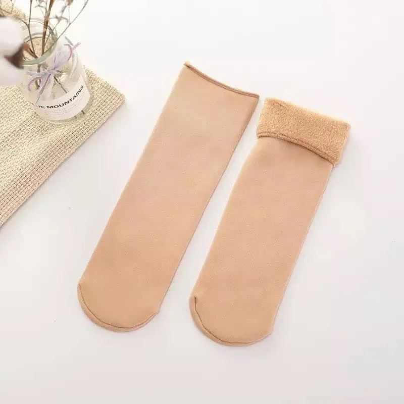 Winter Warm Thicken Thermal Socks, Wool Cashmere Snow Seamless Socks, Unisex Warm Socks Winter Thicken Thermal Wool Cashmere Socks, Seamless Female Fur Socks